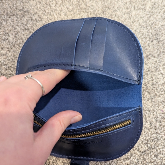 Portland Leather Cowboy Blue Quesadilla Wallet - Picture 4 of 5